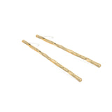 Hammered Bar Long Stud Earrings