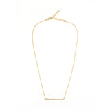 Gold Hammered Bar Necklace