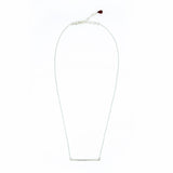 Silver Hammered Bar Necklace