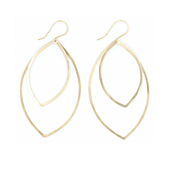 Shape Earrings: Double Marquis