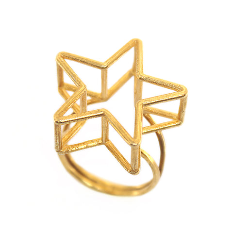 3D 7 Pointed Star Ring