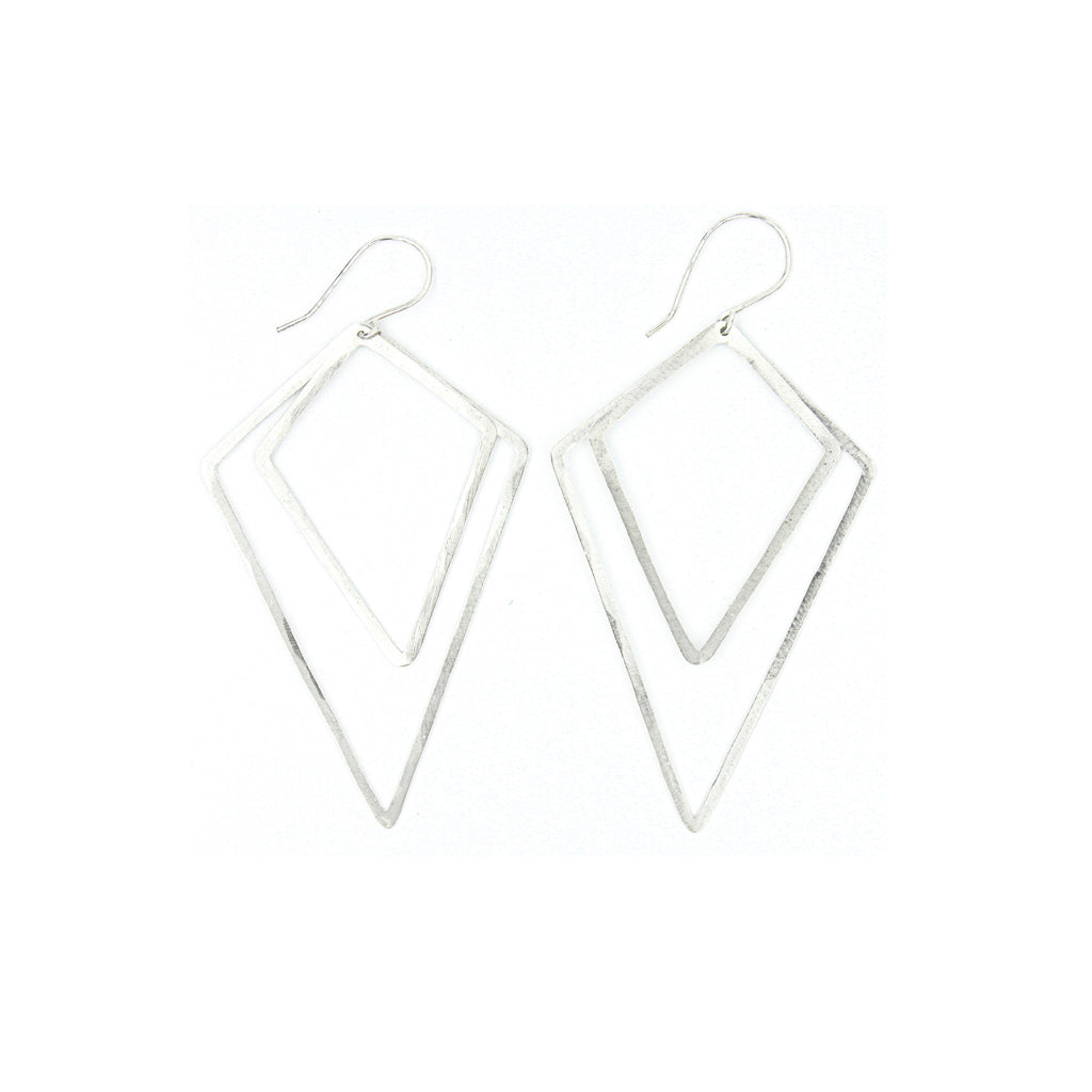 Shape Earrings: Double Kite Shape Earrings: Double Kite