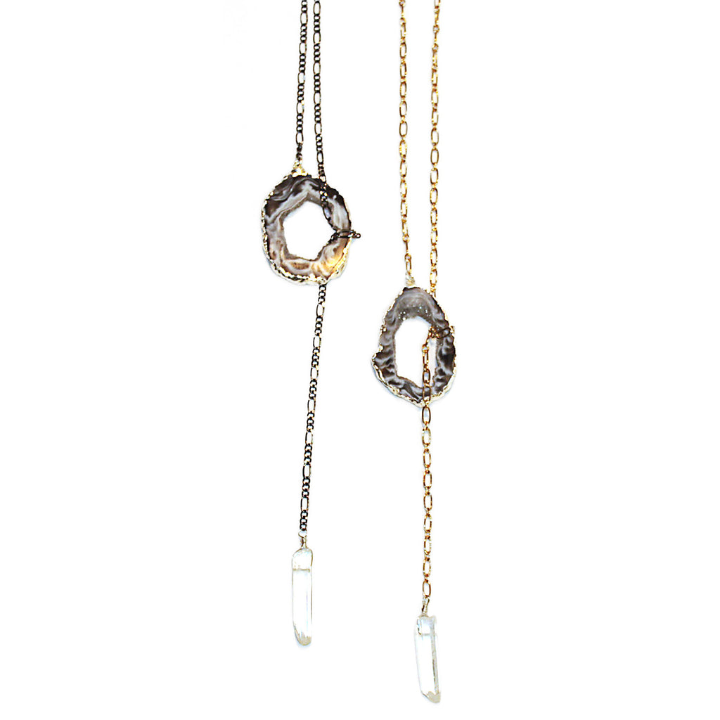 Agate Crystal Lariat Agate Crystal Lariat