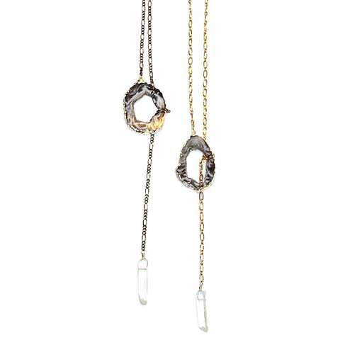 Raw Gems: Crystal Gem Chain Necklace