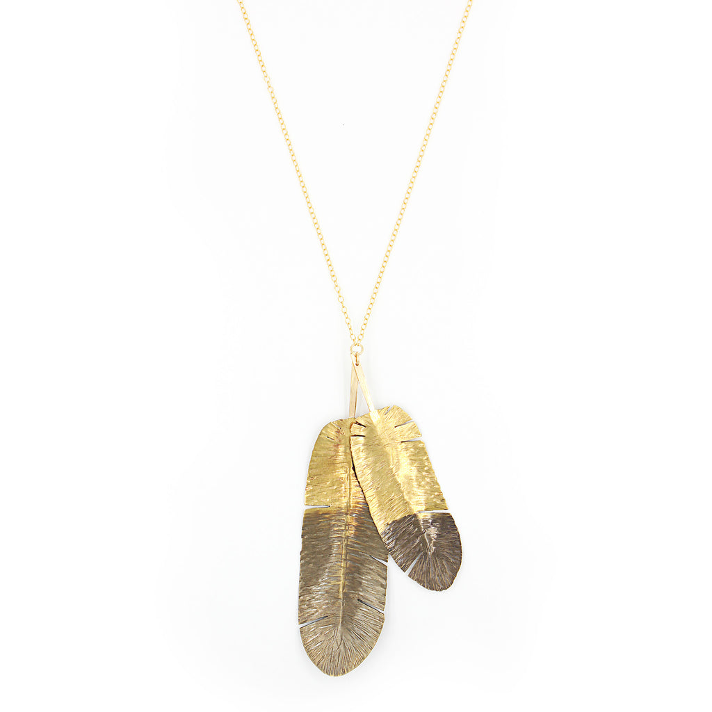 Double Forged Feather Necklace Double Forged Feather Necklace