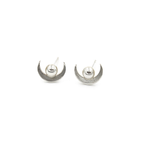 Moon Rising Studs - Silver