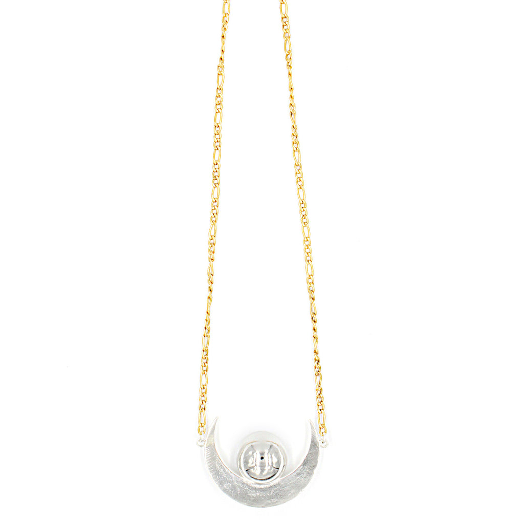 Rising Moon Necklace - Mixed Metals Rising Moon Necklace - Mixed Metals