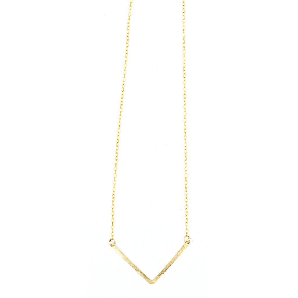 Chevron Necklace, Small Single Chevron Necklace, Small Single
