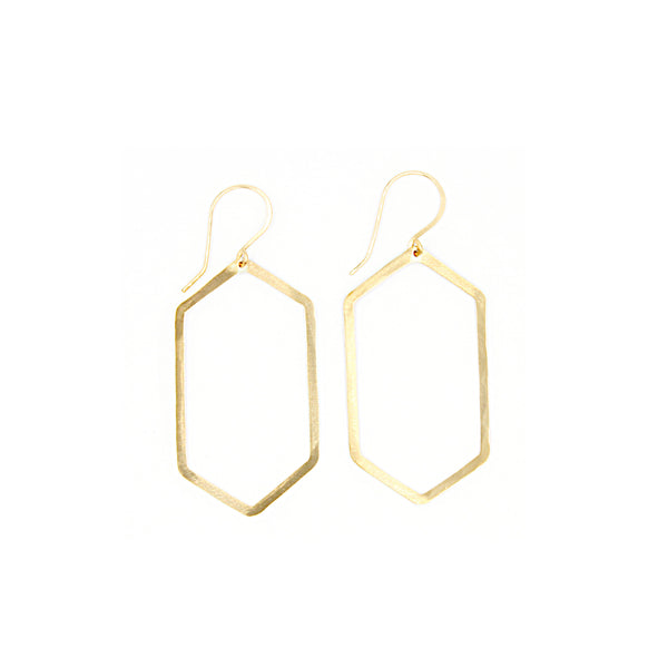 Shape Earring: Extended Hexagon