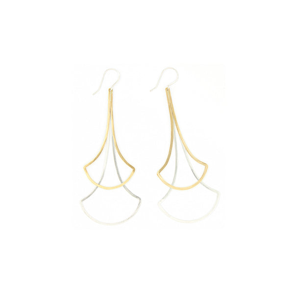Shape Earrings: Double Ginko