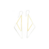 Shape Earrings: Double Half Diamond