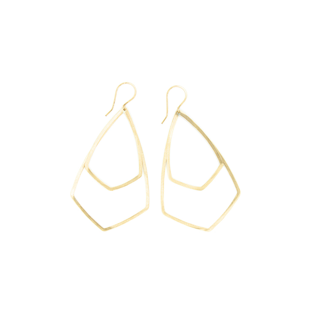 Shape Earrings: Double Shield Shape Earrings: Double Shield