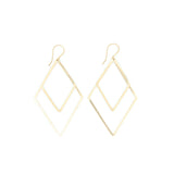 Shape Earrings: Double Thin Diamond