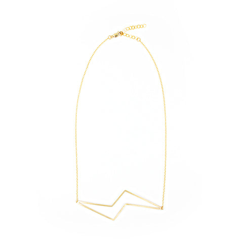 Hammered Long Bolt Necklace