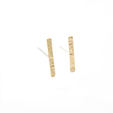 Hammered Bar Stud Earrings