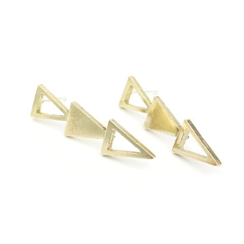 Triple Triangle Studs