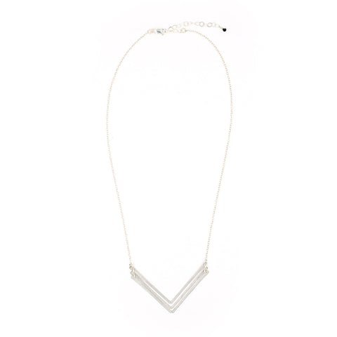 Chevron Necklace, Medium Triple