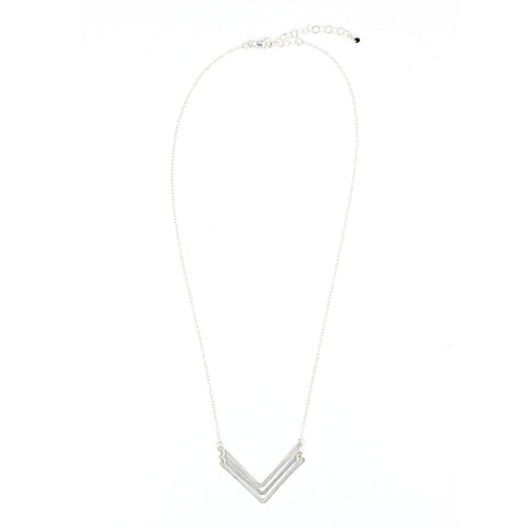 Chevron Necklace, Small Triple