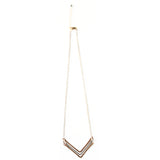 Chevron Necklace, Small Triple