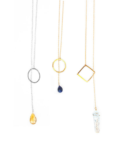 Raw Gems: Crystal Gem Chain Necklace