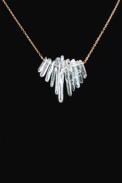 Raw Gems: Crystal Gem Chain Necklace