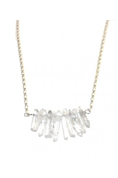 Raw Gems: Crystal Gem Chain Necklace