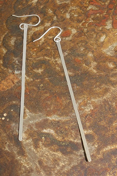 Hammered Bar Earrings