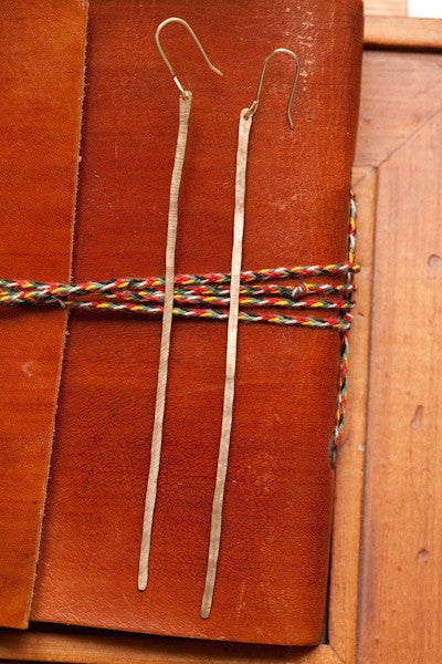 Hammered Bar Earrings