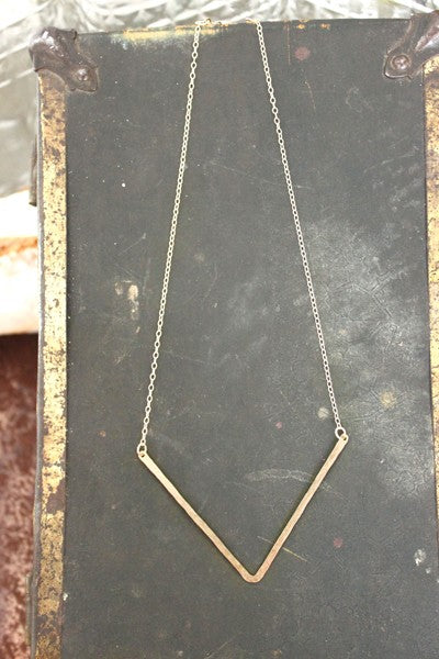 Chevron Necklace, Single