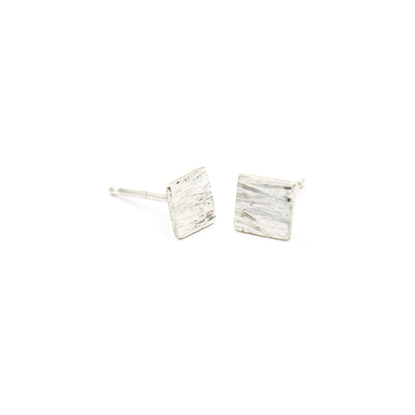 Hammered Square Stud Earrings