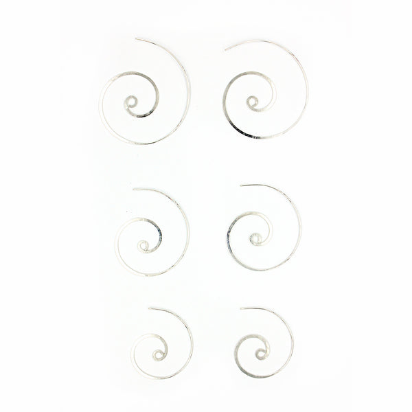 Hammered Signature Swirl Earrings