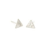 Hammered Triangle Stud Earrings