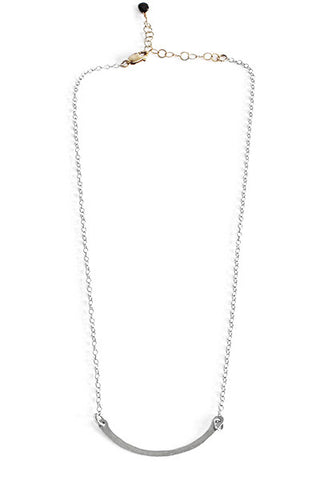 Hammered Bar Necklace, Small