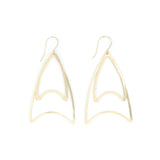 Shape Earrings: Double Curved Triangle