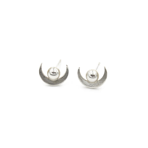 Moon Rising Studs - Silver