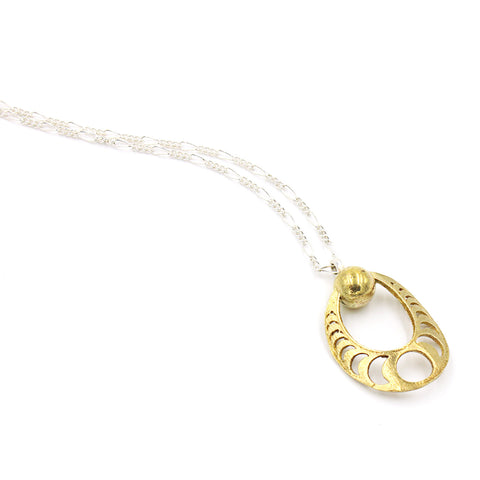 Moon Phase Necklace - Mixed Metals