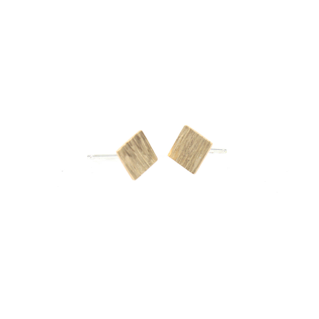 Hammered Square Stud Earrings