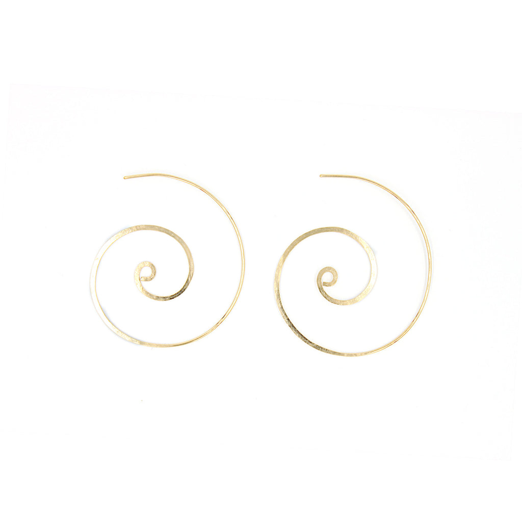 Hammered Signature Swirl Earrings
