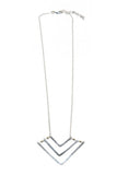 Chevron Necklace, Triple with Pyrite
